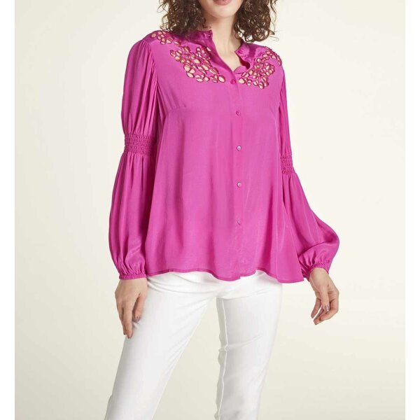 Bluse m. Perlen-Stickerei, erica