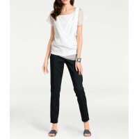 Designer-Shirt m. Pailletten, weiß