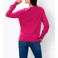 Fine knit sweater with pattern in 3D-look, pink