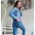 Marken-Jeansjacke, blau-used