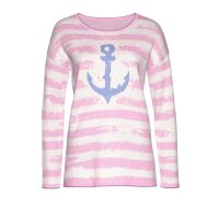 Pullover, pink-ecru-blau