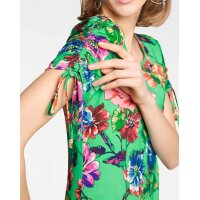 Designer-Druckshirt, grün-bunt