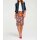Wrap skirt with tropical print, multicolour