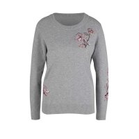 Sweater with embroidery, grey