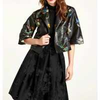 Kurzjacke, schwarz-bunt
