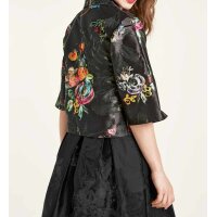 Kurzjacke, schwarz-bunt