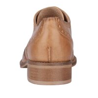 Leder-Schürer m. Stickerei, camel
