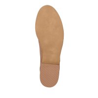 Leder-Schürer m. Stickerei, camel