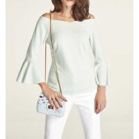 Blouse shirt with flounces, mint