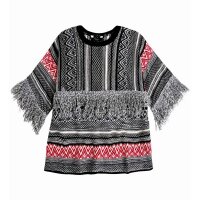 Sweatshirt with fringes, multicolour