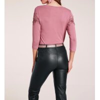 Shirt m. Spitze, rosé