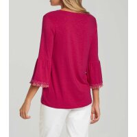 Jerseyshirt m. Volants, pink