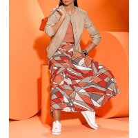 Lederimitat-Jacke m. Mesheinsatz, beige