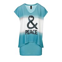 2-in-1-Shirt m. Pailletten, türkis