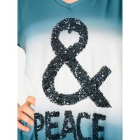 2-in-1-Shirt m. Pailletten, türkis