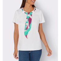 Bluse m. abnehmbare Stoffband, weiß