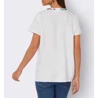 Bluse m. abnehmbare Stoffband, weiß