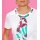 Bluse m. abnehmbare Stoffband, weiß