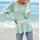 Sweater with peplum, chalk mint blend