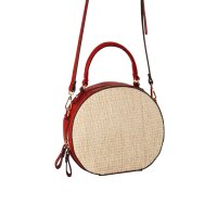 Tasche, rot-natur