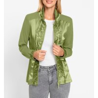 Shirtjacke mit Satin-Besatz, schilf