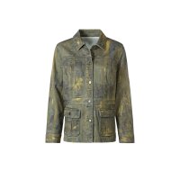 Jeansjackenblazer m. goldfarbenen Details, khaki