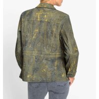 Jeansjackenblazer m. goldfarbenen Details, khaki