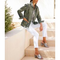 Jeansjackenblazer m. goldfarbenen Details, khaki