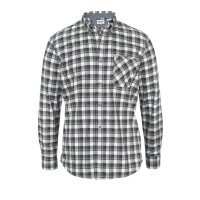 Marken-Herren-Karohemd, schwarz-weiß-khaki
