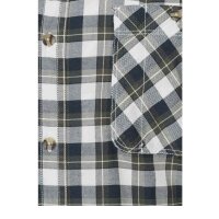 Marken-Herren-Karohemd, schwarz-weiß-khaki