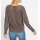 Ajour sweater with glitter stones, taupe