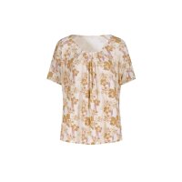 Print shirt with pleats, champagne-rosewood