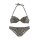 Push up bikini, juodas-įvairiaspalvis