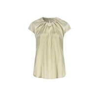 Satin blouse with pleats, sand
