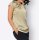 Satin-Bluse m. Falten, sand