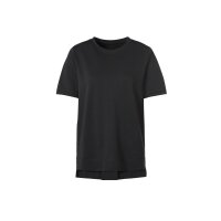 Shirt im Mix aus Sweat- und Web-Qualität, schwarz