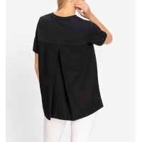 Shirt im Mix aus Sweat- und Web-Qualität, schwarz