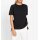 Shirt im Mix aus Sweat- und Web-Qualität, schwarz