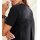Shirt im Mix aus Sweat- und Web-Qualität, schwarz