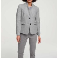 Blazer m. Strickärmeln, grau-melange