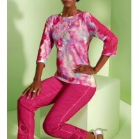 3/4 Arm-Pullover mit Spitzeneinsatz,...