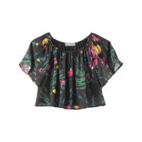 Carmen top, black-multicolour
