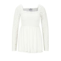 Lace jersey shirt, offwhite
