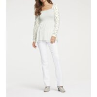 Spitzen-Jerseyshirt, offwhite