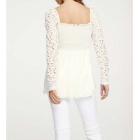Spitzen-Jerseyshirt, offwhite