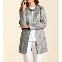 Designer-Lederimitat-Jacke, grau-used