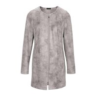 Designer-Lederimitat-Jacke, grau-used