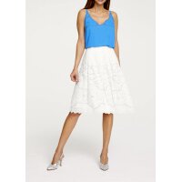 Top with embroidery, azure blue