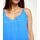 Top with embroidery, azure blue