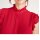 Designer-Bluse m. Volants, rot
